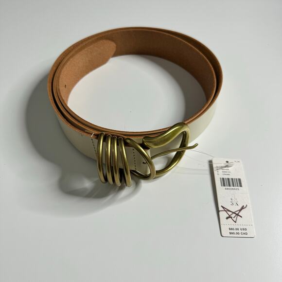 NWT ANTHROPOLOGIE Keeper Belt Cream Gold Beige 3X Plus Size - Picture 2 of 5